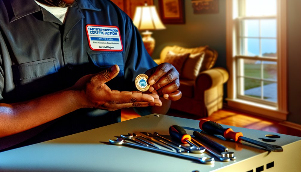verify technician s certifications first