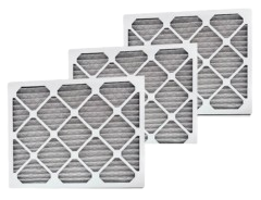 Three home air filters arranged to showcase air purification for healthier indoor air quality. Home Air Filter DC service for cleaner air.