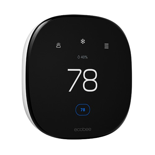 Smart Programmable Thermostat: Ecobee device showing 78 degrees. Perfect for temperature control in DC, ensuring optimal home comfort.